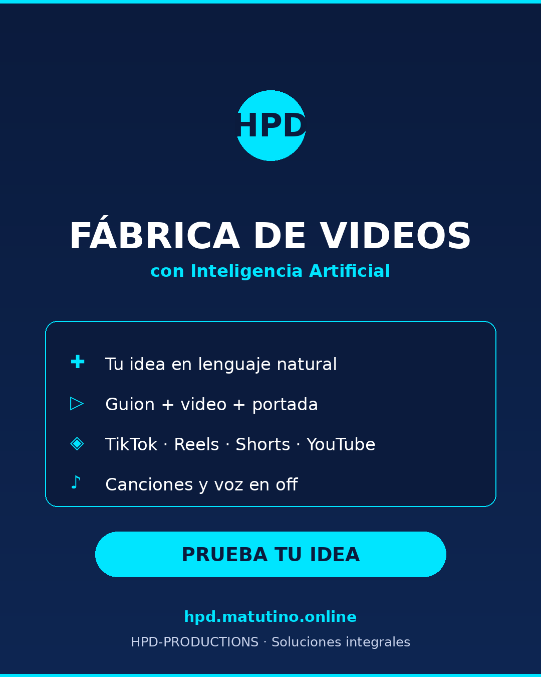 Flyer Fábrica de Videos